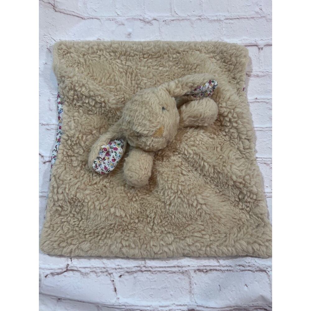 Kellytoy Baby Lovey Bunny Tan Floral Security Blanket Plush